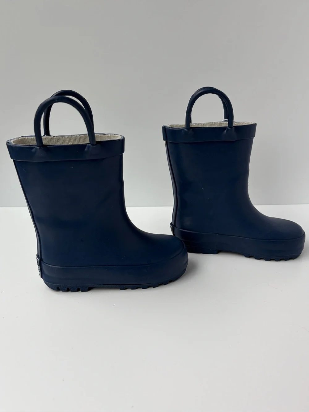Lone Cone Toddler Unisex Rubber Rain Boots Matte Ribbon Blue Size 5
